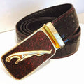 Men's Automatic Buckle Leather Belt - Leopard Sports Car Design