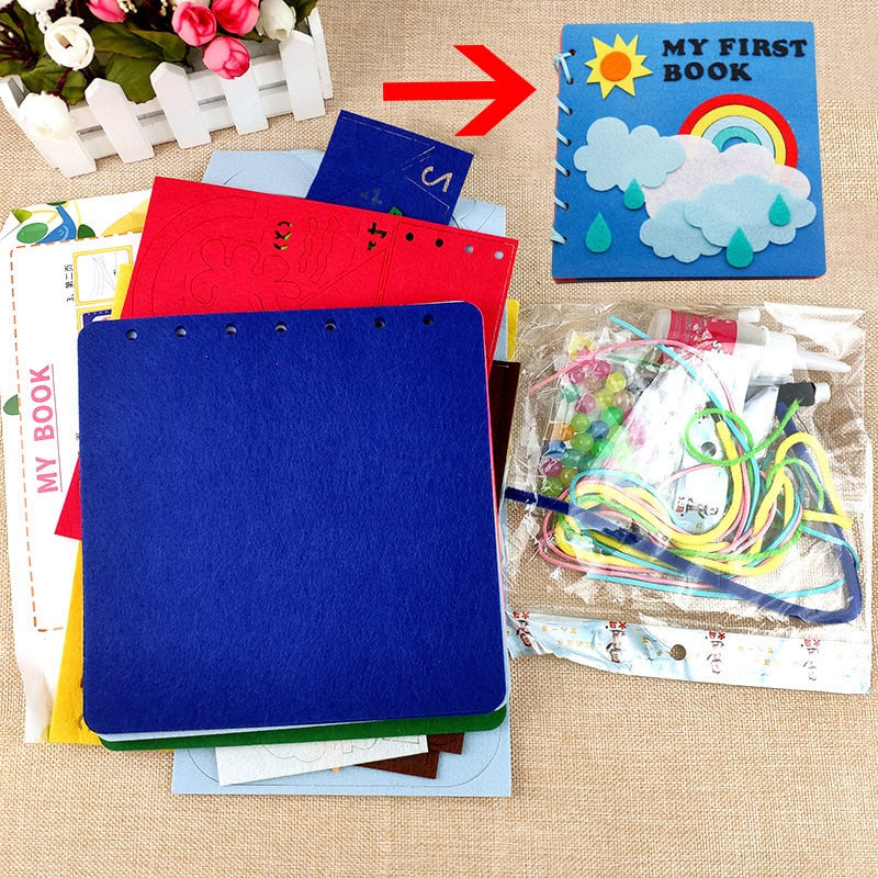 Cloth Book Toddler Montessori Toys DIY Craft Castle Rainbow  Handmade Book Busy Board Baby Early Learning Education Basic Life
