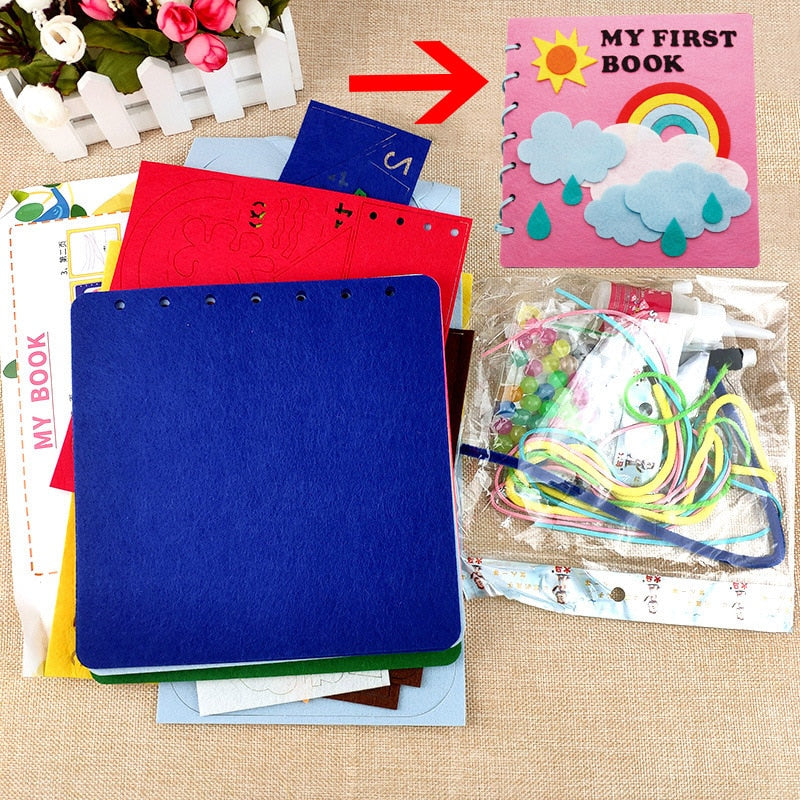 Cloth Book Toddler Montessori Toys DIY Craft Castle Rainbow  Handmade Book Busy Board Baby Early Learning Education Basic Life