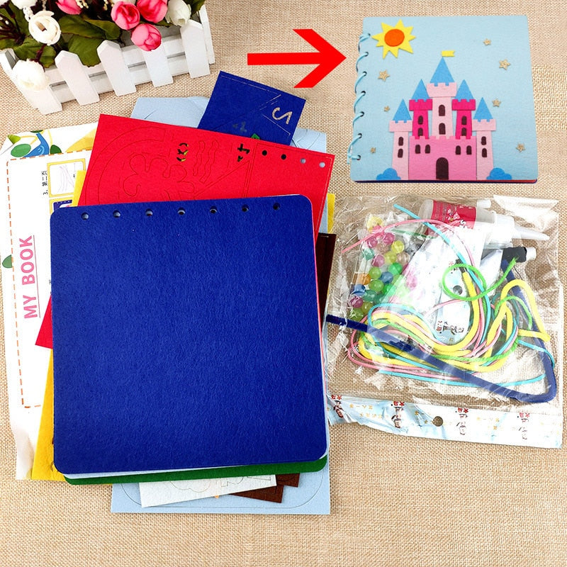 Cloth Book Toddler Montessori Toys DIY Craft Castle Rainbow  Handmade Book Busy Board Baby Early Learning Education Basic Life
