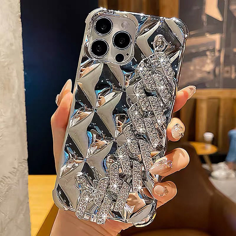 RAMODO Luxury Diamond Chain Bracelet iPhone Case