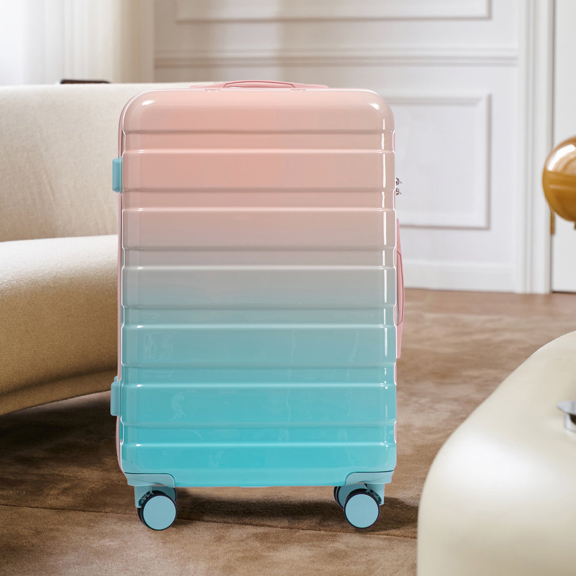 20'/24'/28' 3-Piece PC Spinner Wheel Luggage Set with Combination Lock