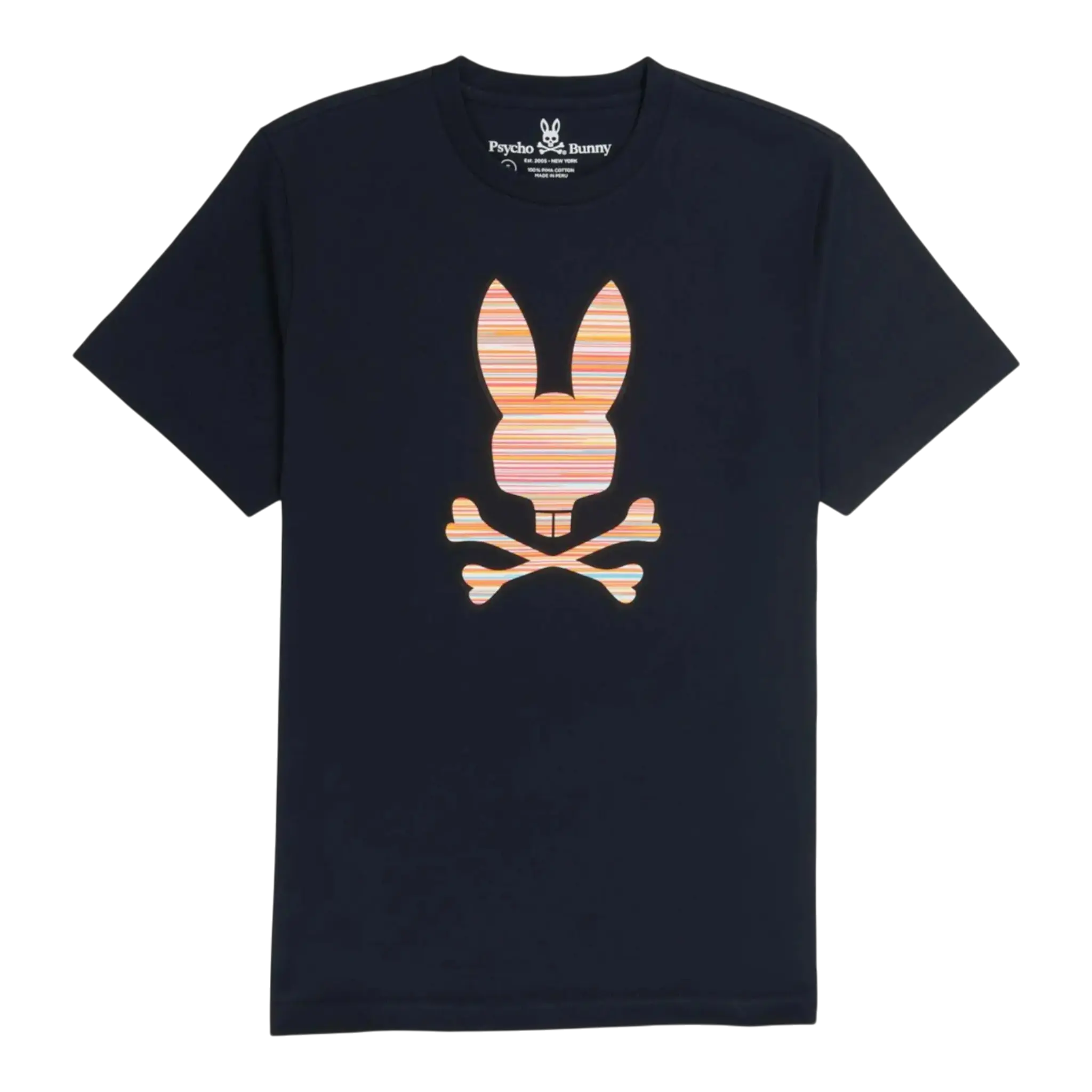 Psycho Bunny Newell Graphic Men Big and Tall T-Shirt Navy