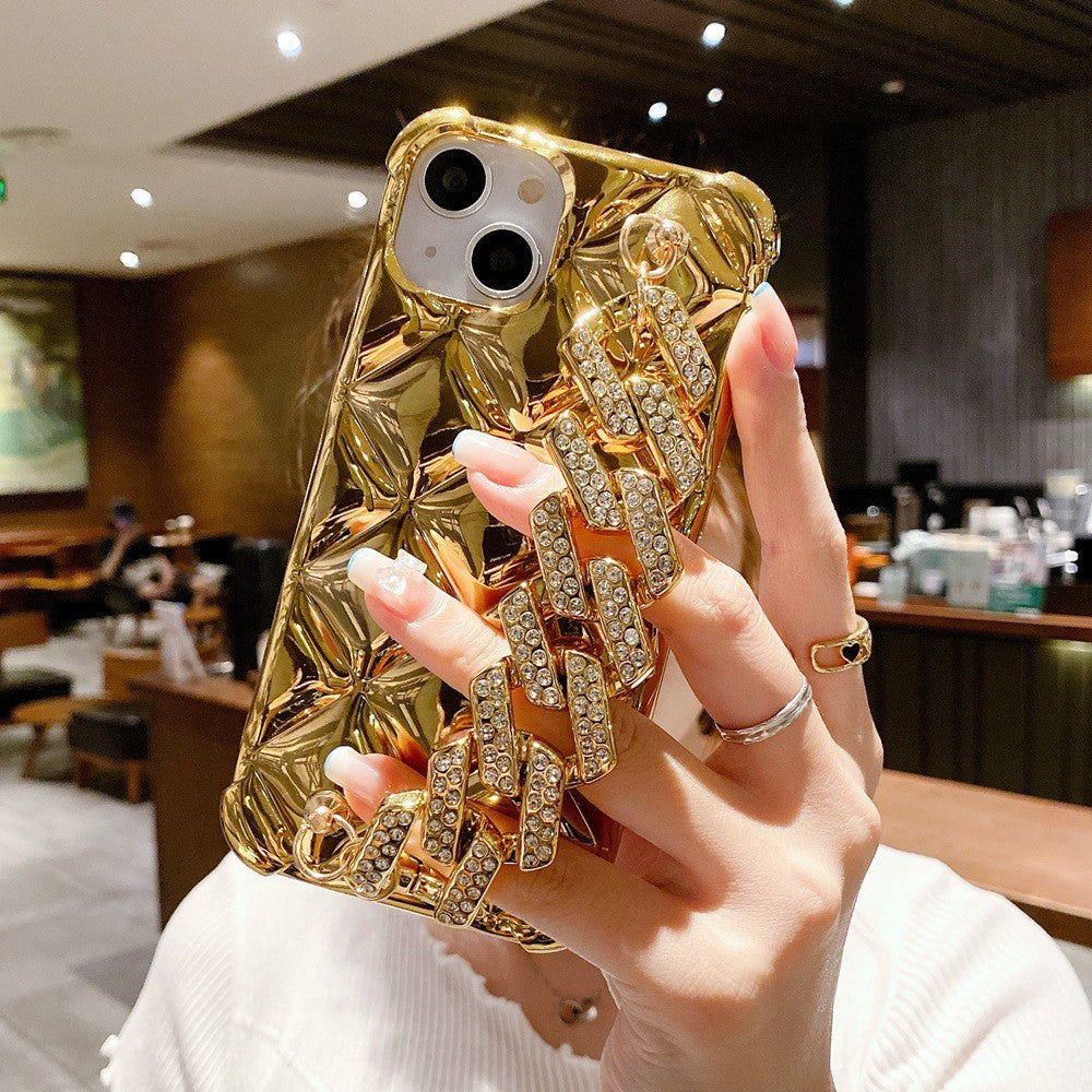 RAMODO Luxury Diamond Chain Bracelet iPhone Case