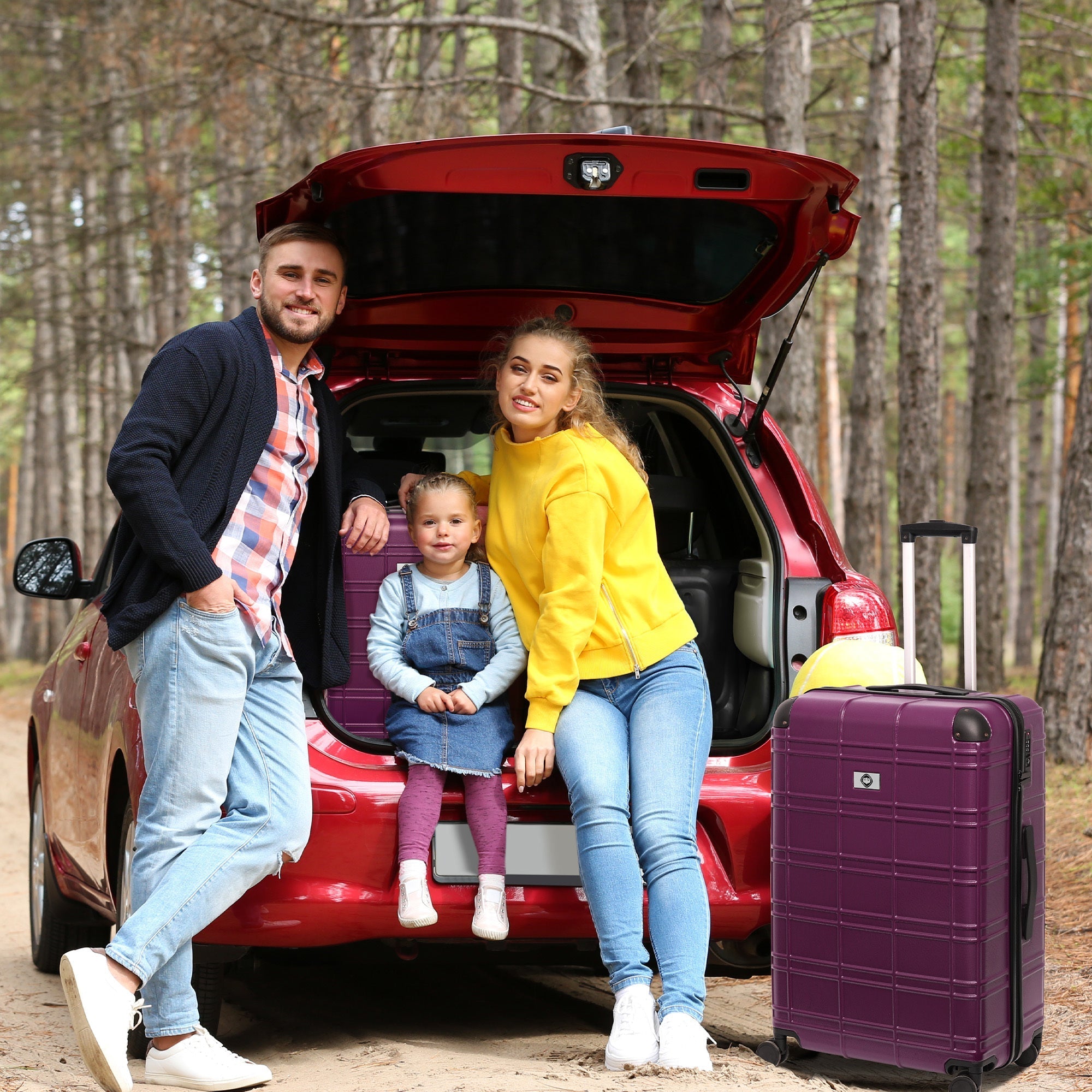 Luggage Sets ABS+PC Hardshell 4pcs Spinner Wheels with TSA Lock