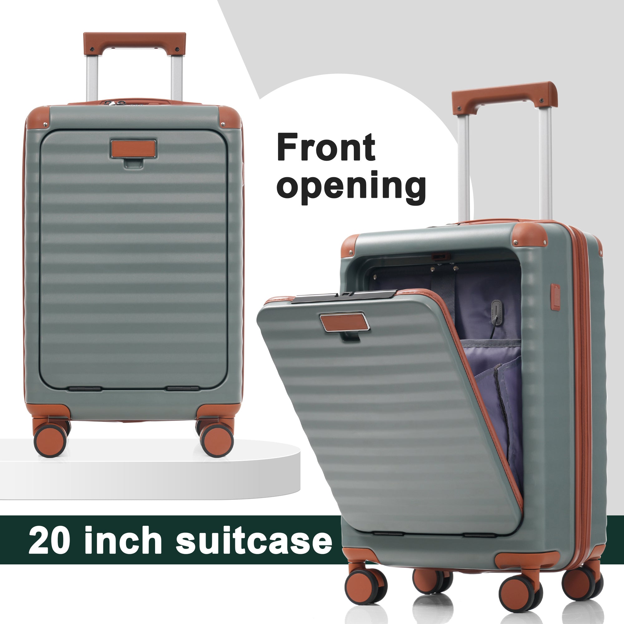 Deluxe 5-Piece Hard Side Luggage Set with USB and TSA Security