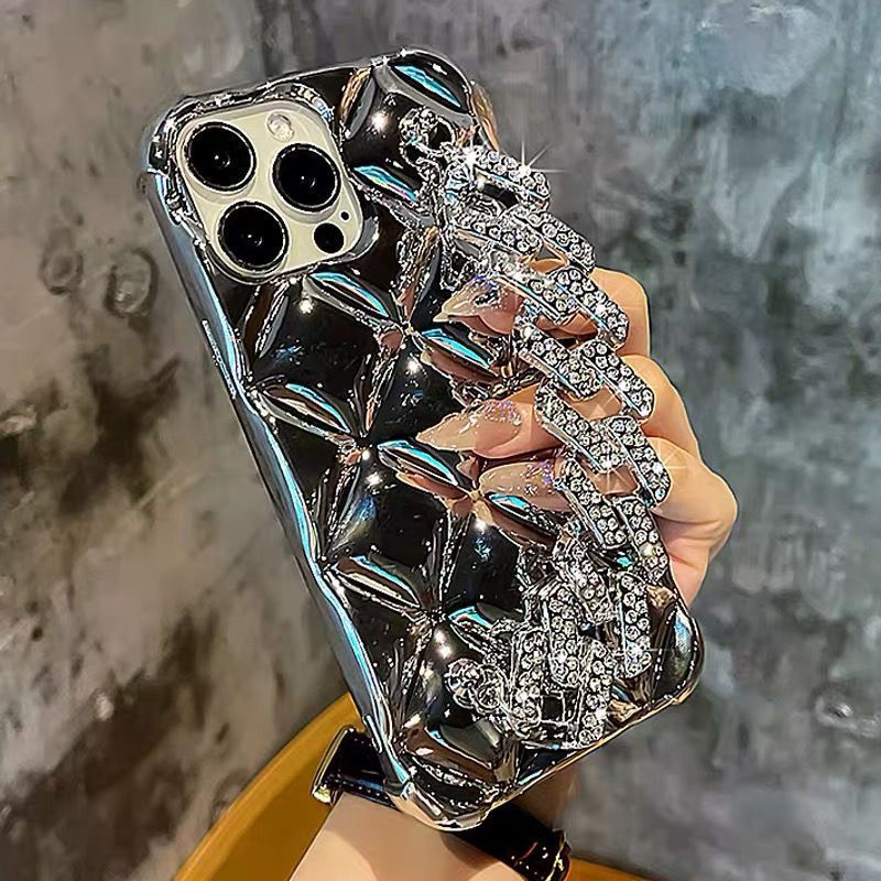 RAMODO Luxury Diamond Chain Bracelet iPhone Case