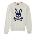 Psycho Bunny Vandam Men Wool Sweater Alabaster