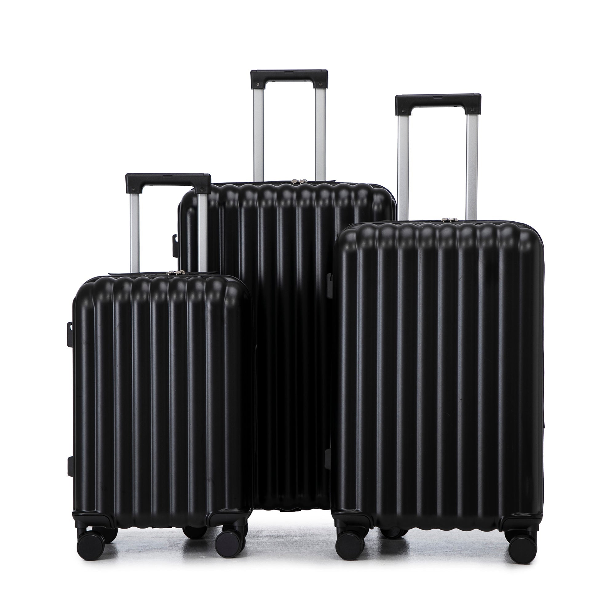 ABS Spinner Wheel Luggage Carry On Suitcase with Cup Holder and USB Port
