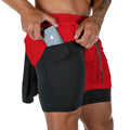 Mandotos Camo Running Shorts for Men 2 In 1 Quick Dry Gym Training Jogging Shorts