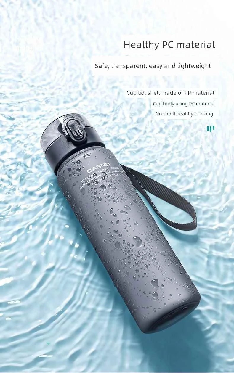 Casino Frosted Sports Water Bottle Plastic Portable Bottle With Lid For Men And Women