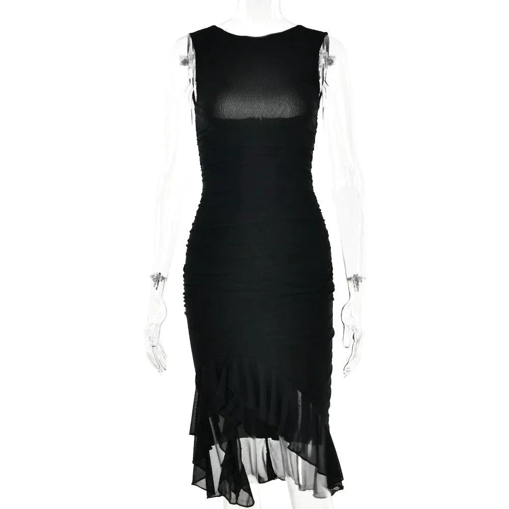 Chic Sleeveless Midi Dress