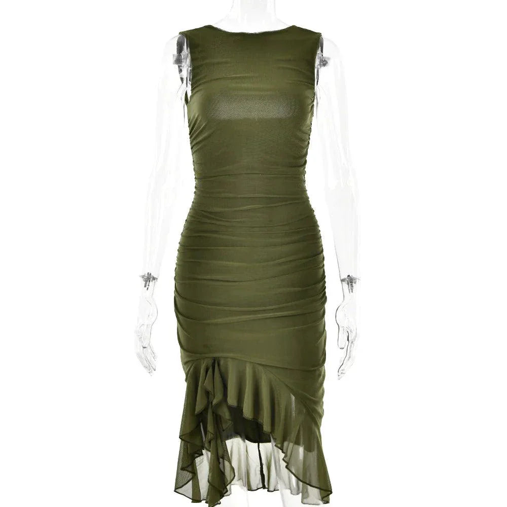 Chic Sleeveless Midi Dress