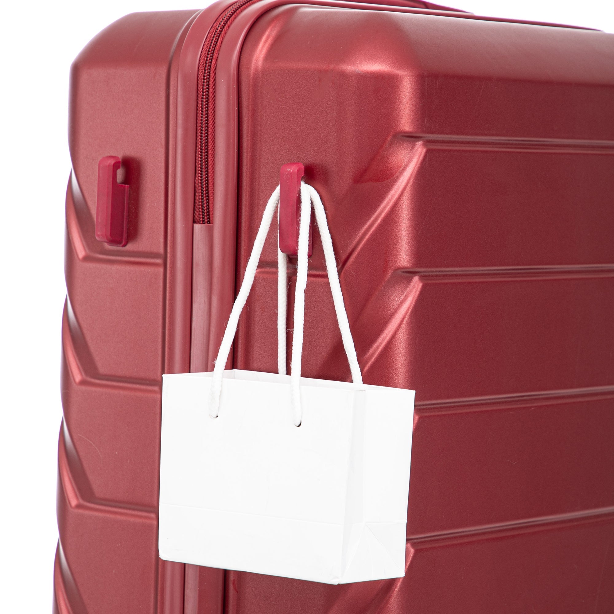 Set 3PCs 20'/24'/28' ABS Spinner Wheel Luggage Wine Red