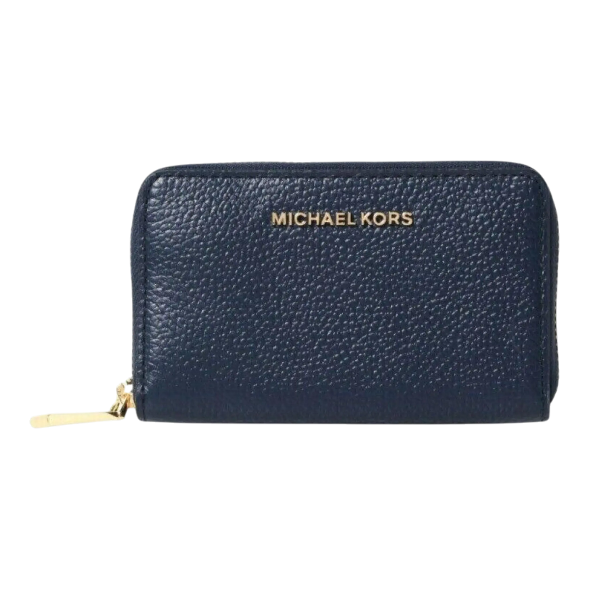 Michael Kors Jet Set Women Small Leather Zip-Around Wallet Navy