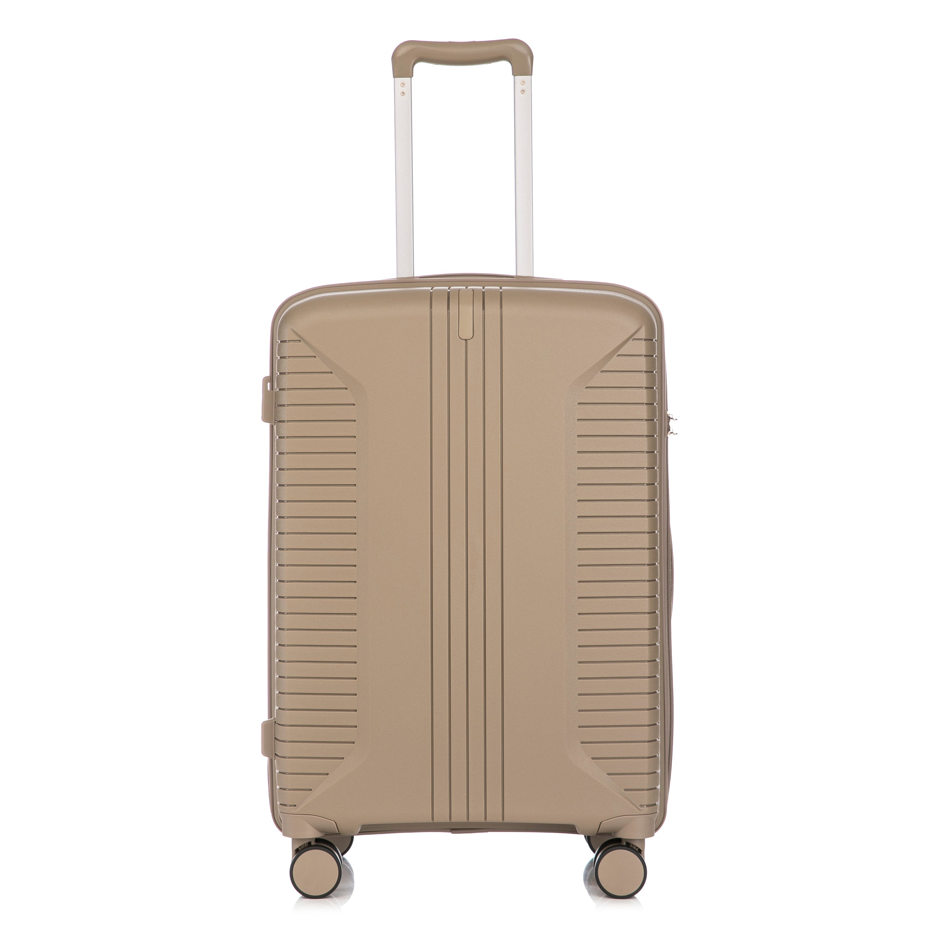 Gigatech 3-Piece PP Spinner Wheel Luggage Set (Champagne)