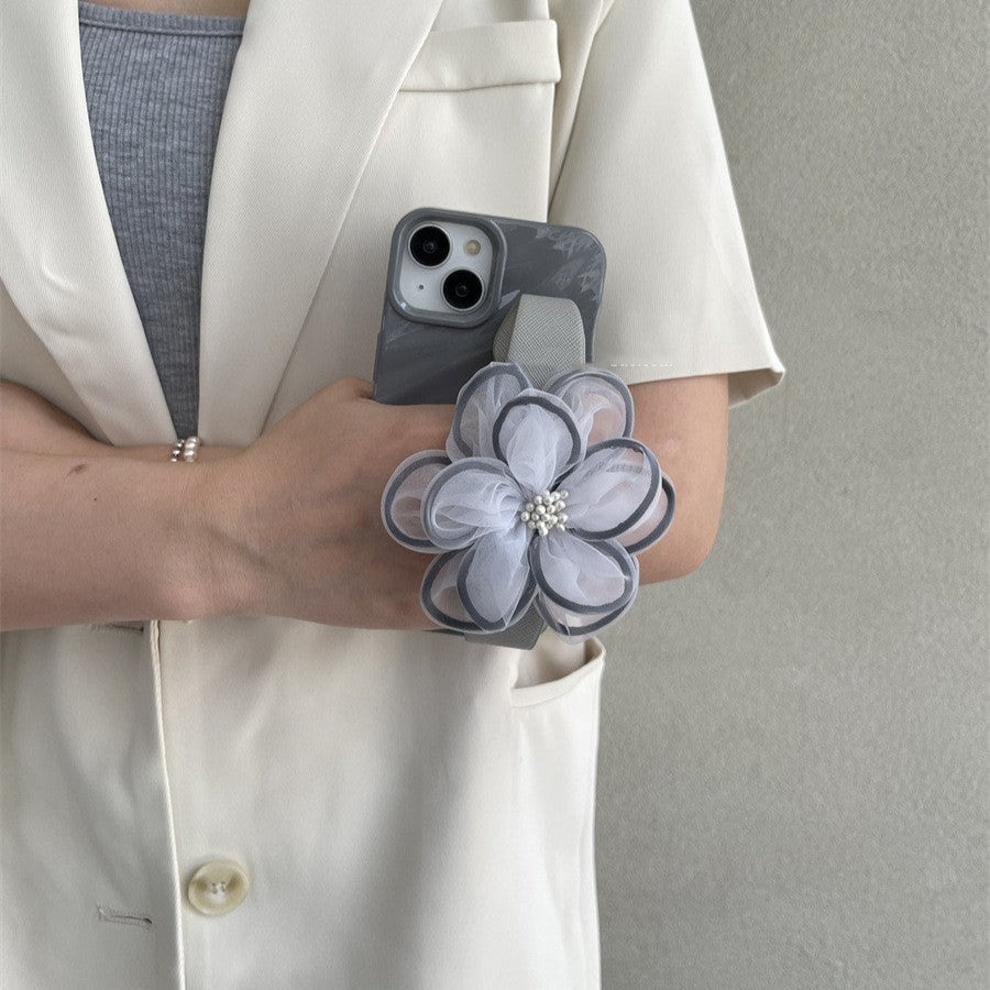 RAMODO Lace Floral Wristband iPhone Case