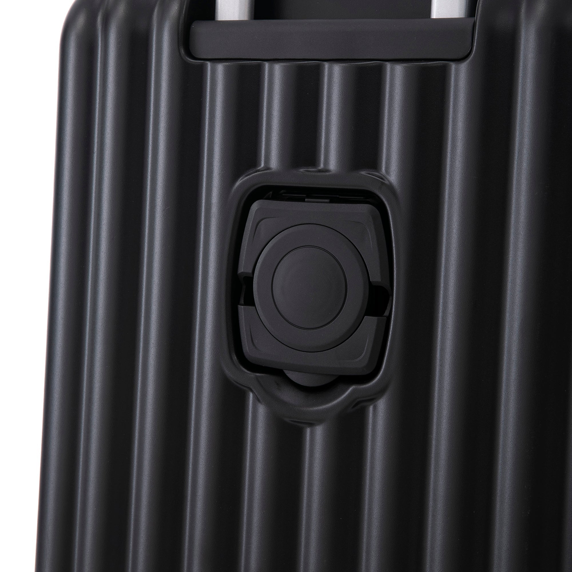 ABS Spinner Wheel Luggage Carry On Suitcase with Cup Holder and USB Port