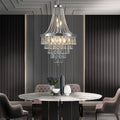 20" Chrome Crystal Chandelier with Adjustable Height