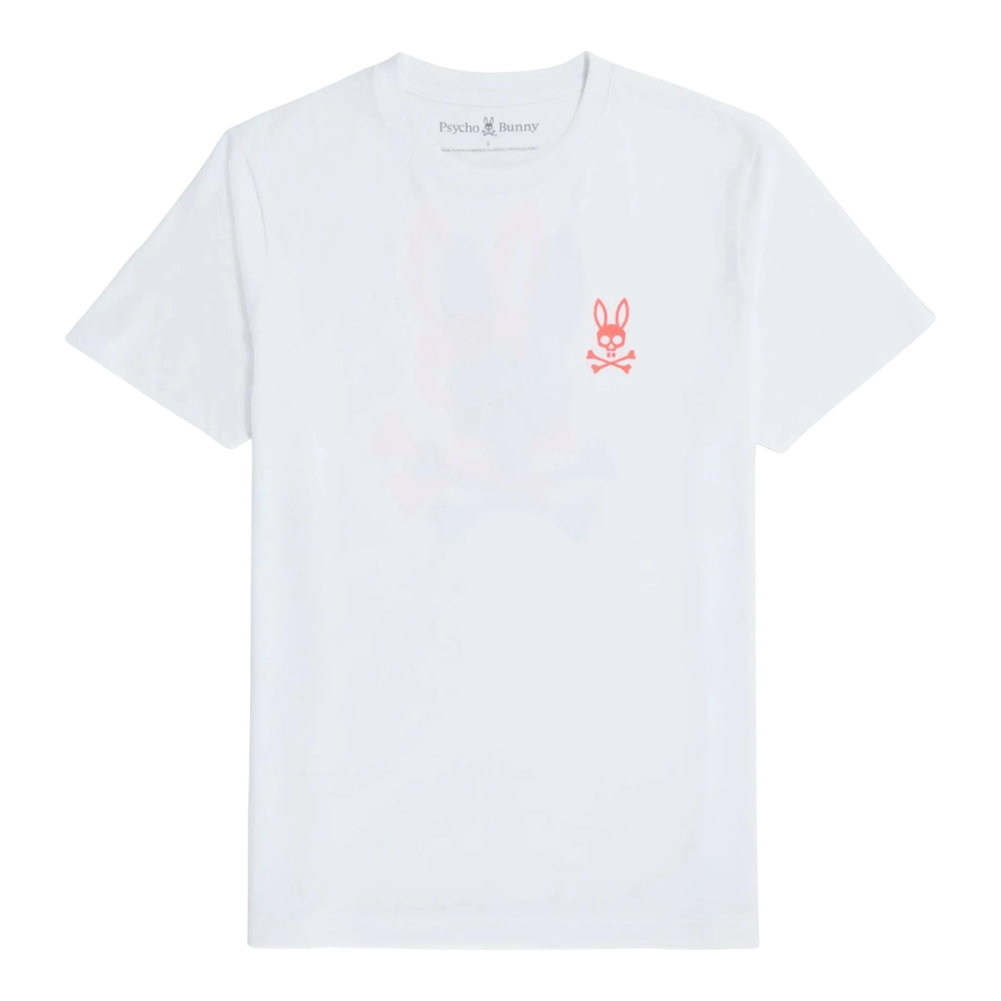 Psycho Bunny Chicago Back Graphic Men Tee Shirt White/Pink