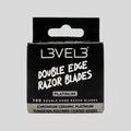 Level 3 Double Edge Razor Blades 100 Count Box For Wet Shavers Rust Resistant Edge Retains Sharpness