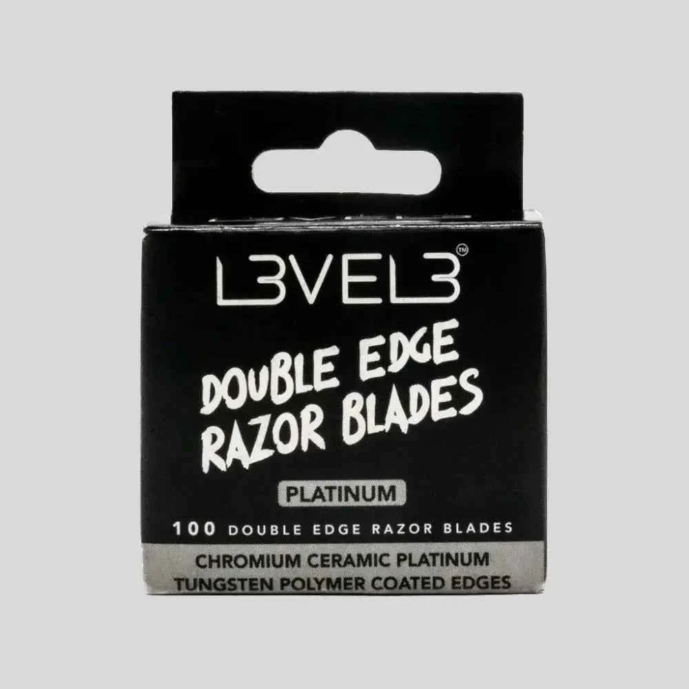 Level 3 Double Edge Razor Blades 100 Count Box For Wet Shavers Rust Resistant Edge Retains Sharpness