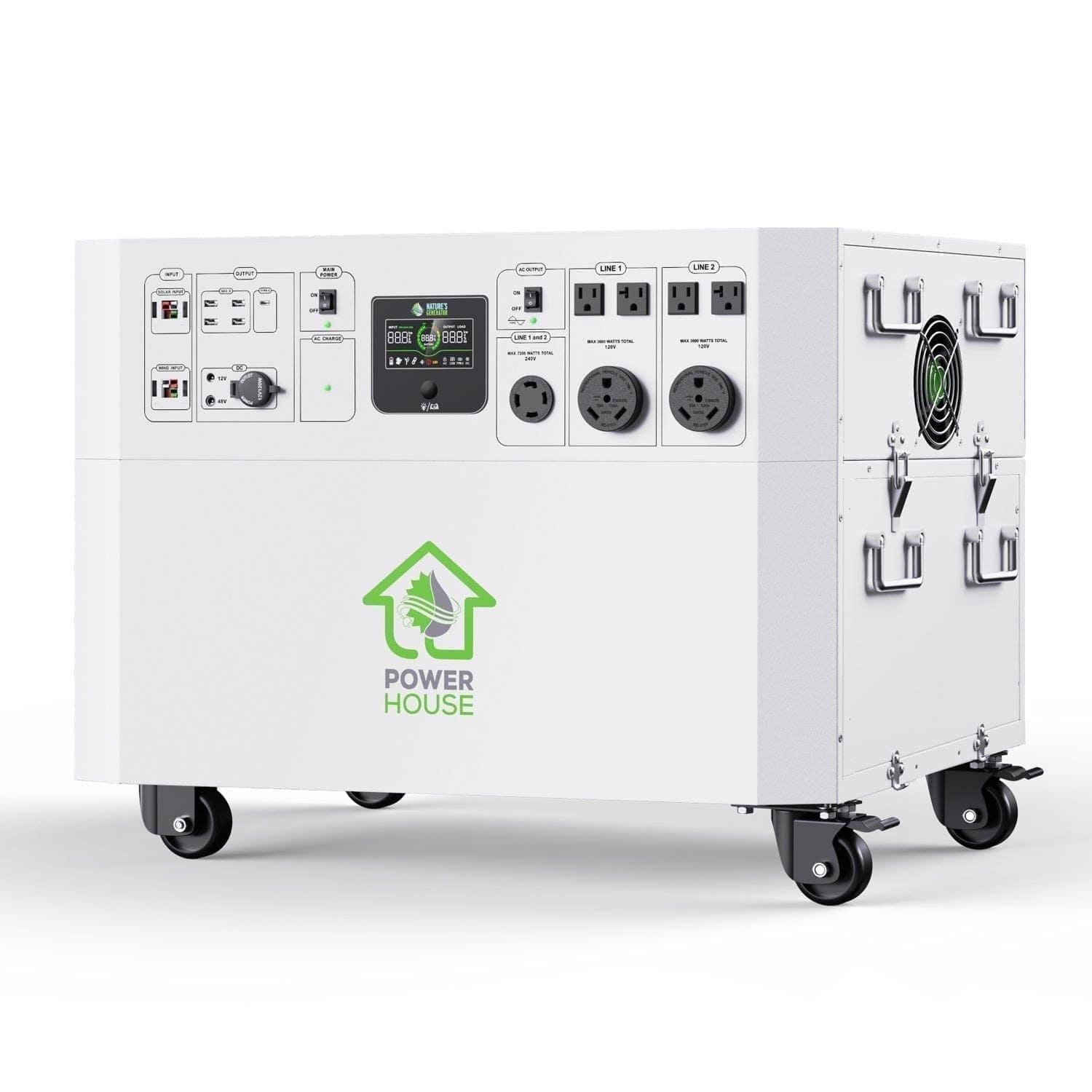 Nature’s Generator Powerhouse with Solar Panel and Transfer Switch