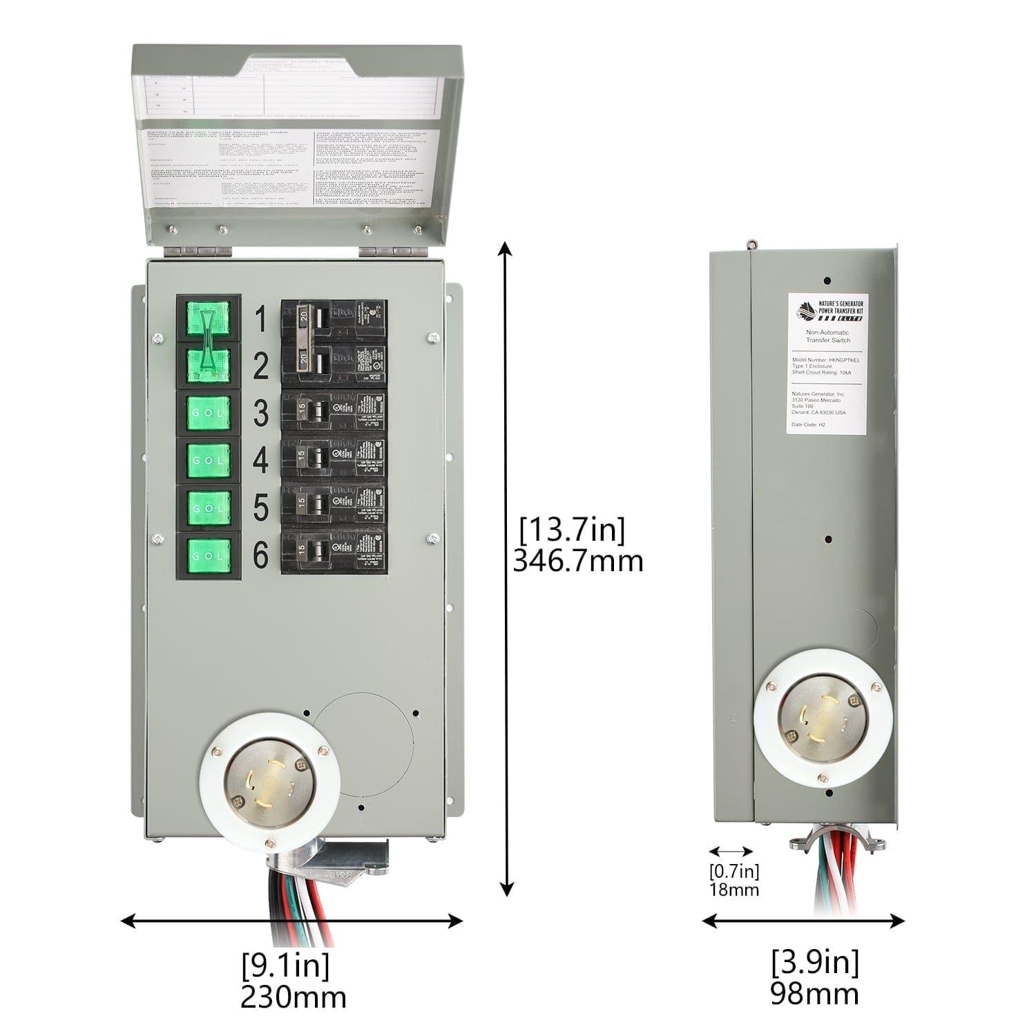 Nature’s Generator Powerhouse with Solar Panel and Transfer Switch