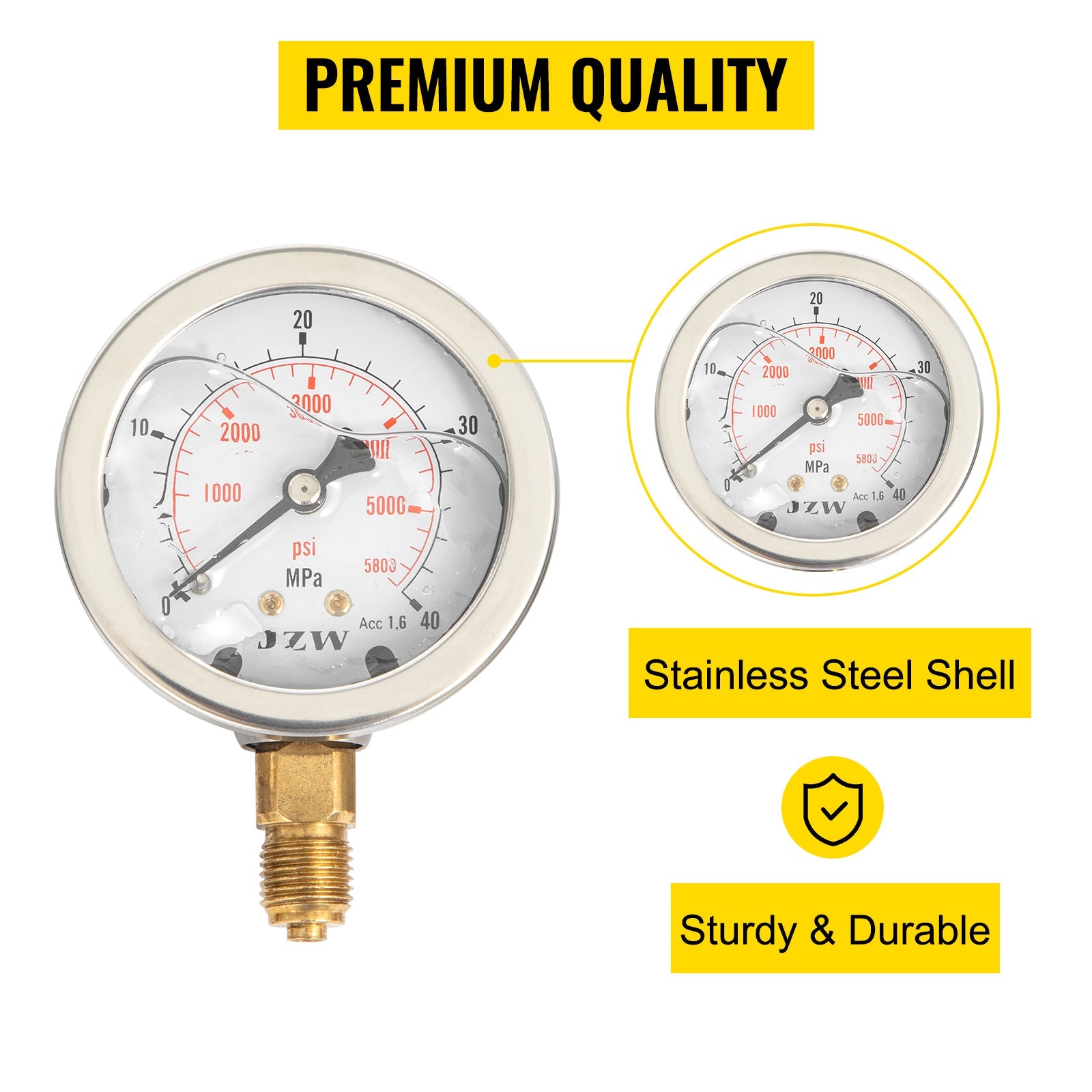 Hydraulic Gauge Test Kit: 0-60Mpa Precision Measurement Tools in a Portable Case - Optimized for Superior Excavator Performance