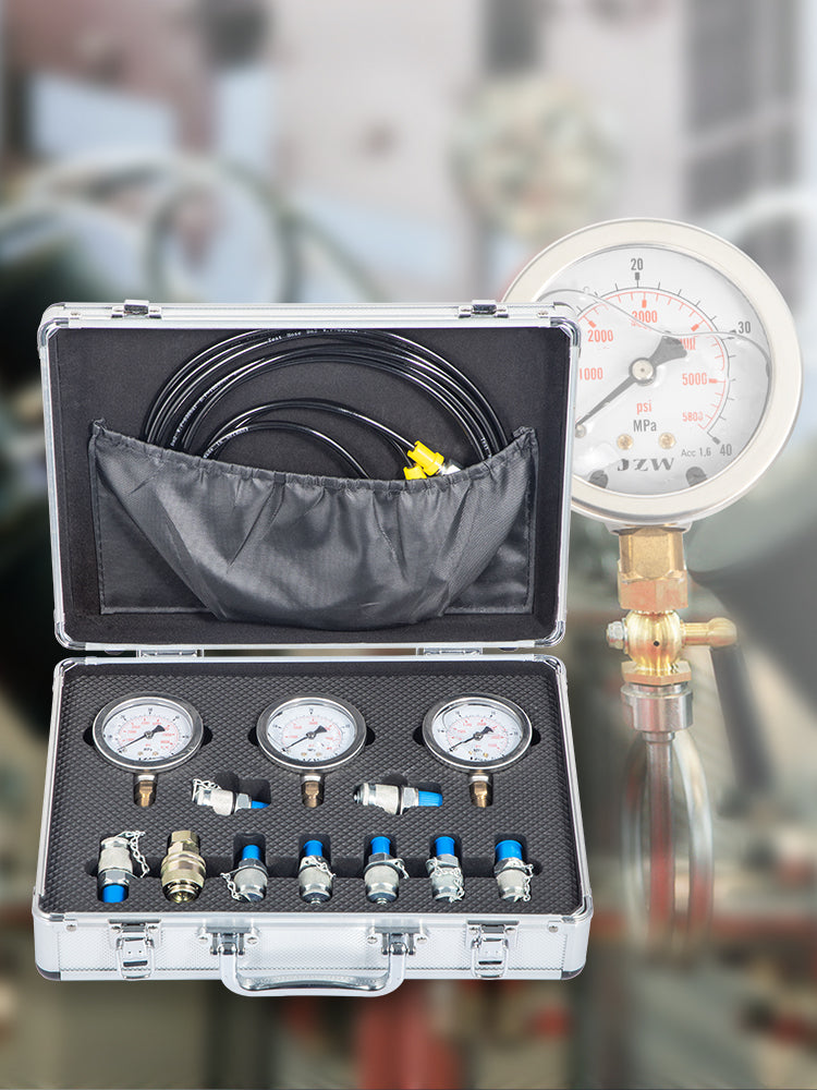 Portable 0-60Mpa Hydraulic Pressure Gauge Test Kit with Digital Manometer for Accurate Measurements and Easy Excavator Maintenance