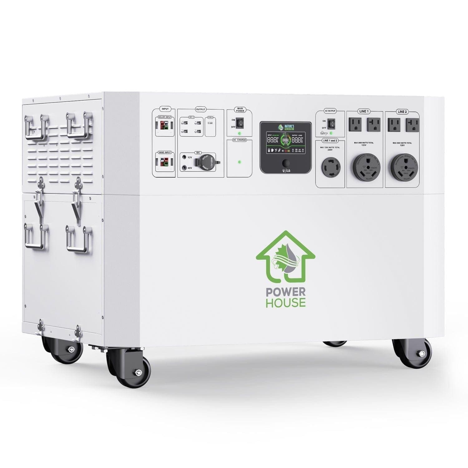 Nature’s Generator Powerhouse with Solar Panel and Transfer Switch
