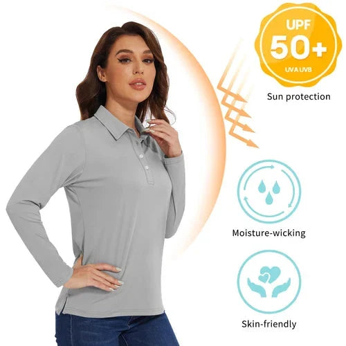 Stylish Women's Polo Shirt - UPF 50+ Sun Protection & Quick Dry Comfort