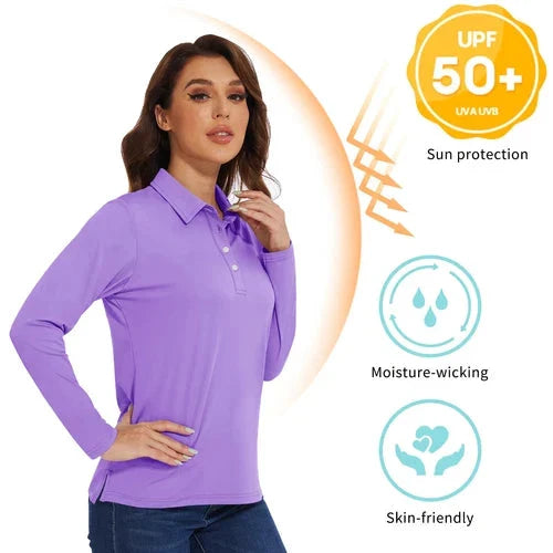 Stylish Women's Polo Shirt - UPF 50+ Sun Protection & Quick Dry Comfort