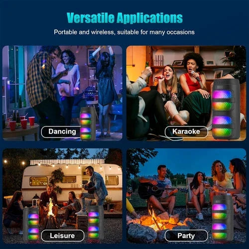 Ultimate Sound 3000W Portable Bluetooth Speaker with Dazzling LED Lights for Epic Parties