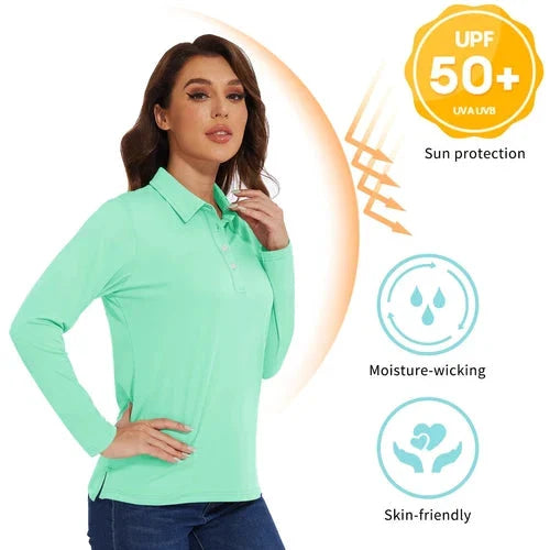 Stylish Women's Polo Shirt - UPF 50+ Sun Protection & Quick Dry Comfort