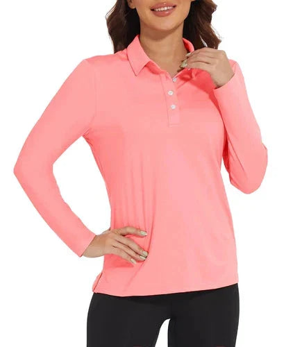 Stylish Women's Polo Shirt - UPF 50+ Sun Protection & Quick Dry Comfort