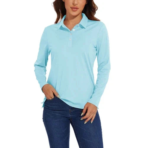 Stylish Women's Polo Shirt - UPF 50+ Sun Protection & Quick Dry Comfort