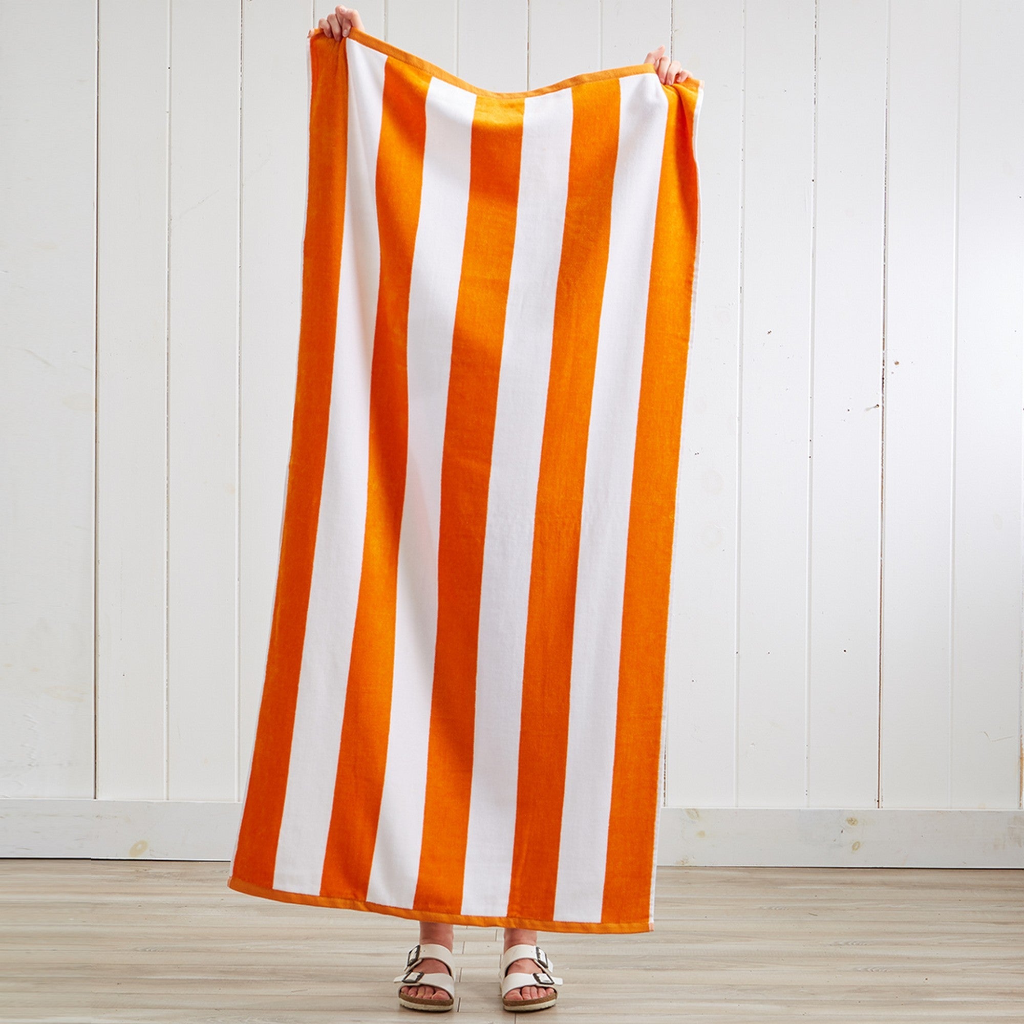 Cotton Velour Cabana Stripe Beach Towel - Novia Collection