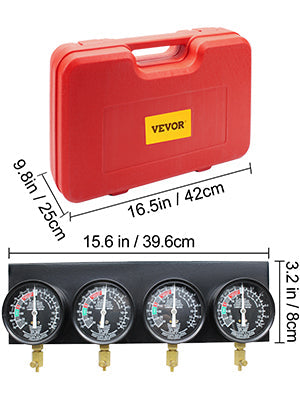 4-Gauge Carburetor Synchronizer Kit: Achieve Perfect Fuel Balance and Performance Tuning for Your Motorcycle with Precision and Ease!