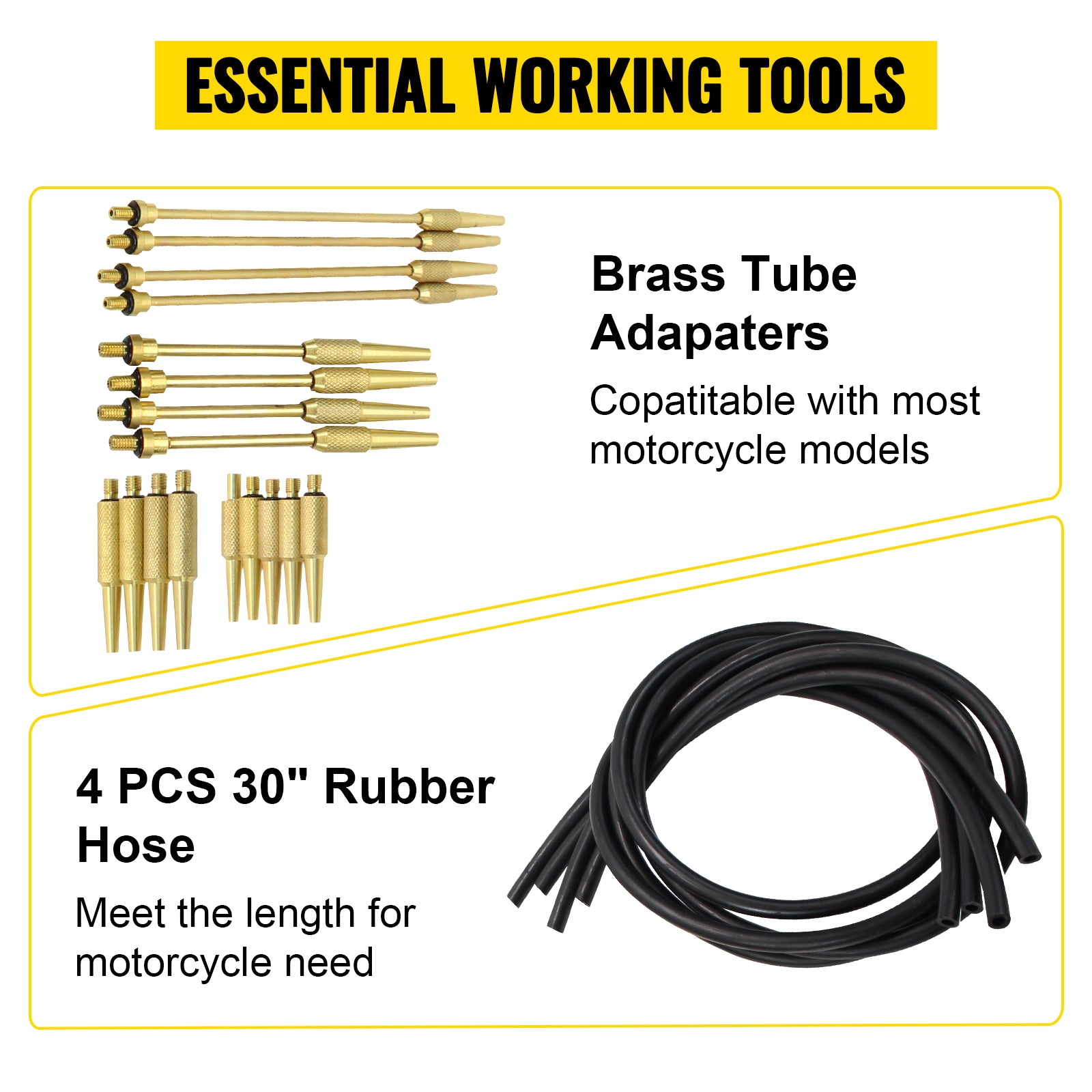 4-Gauge Carburetor Synchronizer Kit: Achieve Perfect Fuel Balance and Performance Tuning for Your Motorcycle with Precision and Ease!