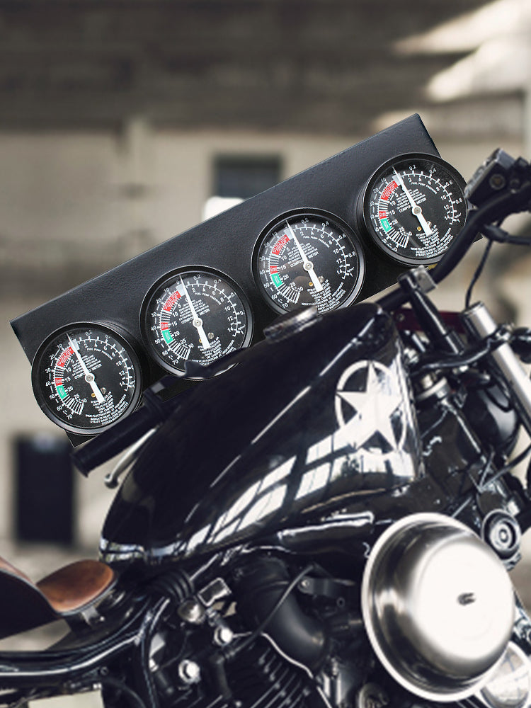 4-Gauge Carburetor Synchronizer Kit: Achieve Perfect Fuel Balance and Performance Tuning for Your Motorcycle with Precision and Ease!