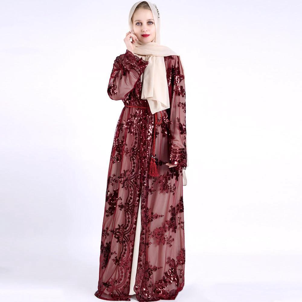 Women Short Sleeve Printed Flower Dress Ladies Long Dresses